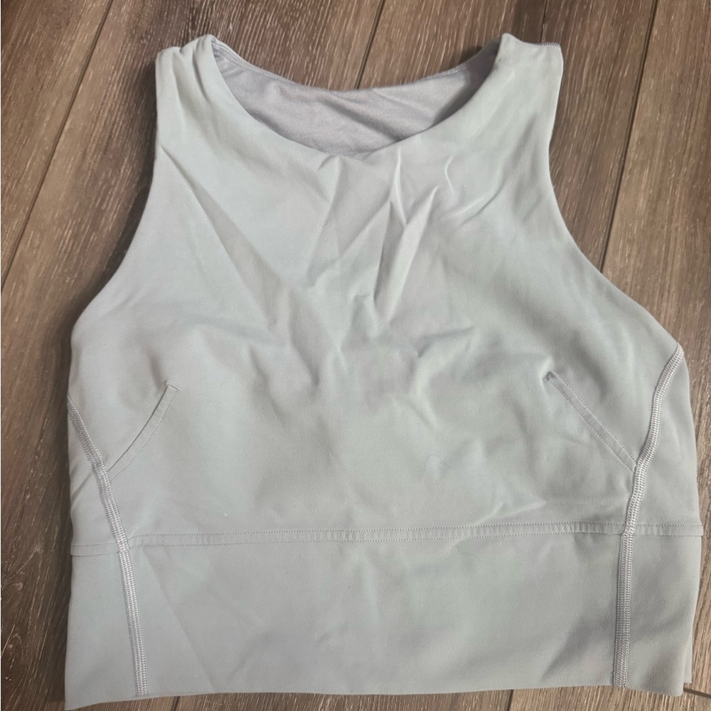 Women's light blue lululemon workout tank
